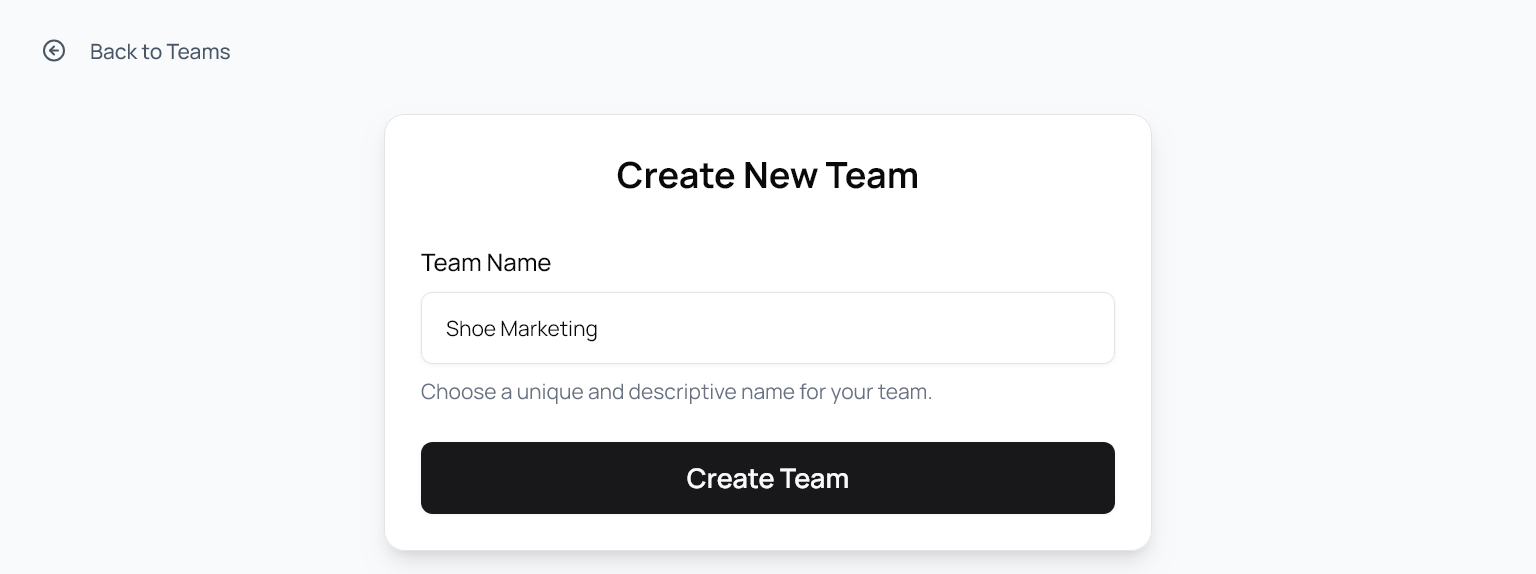 Step 2: Create Your Team